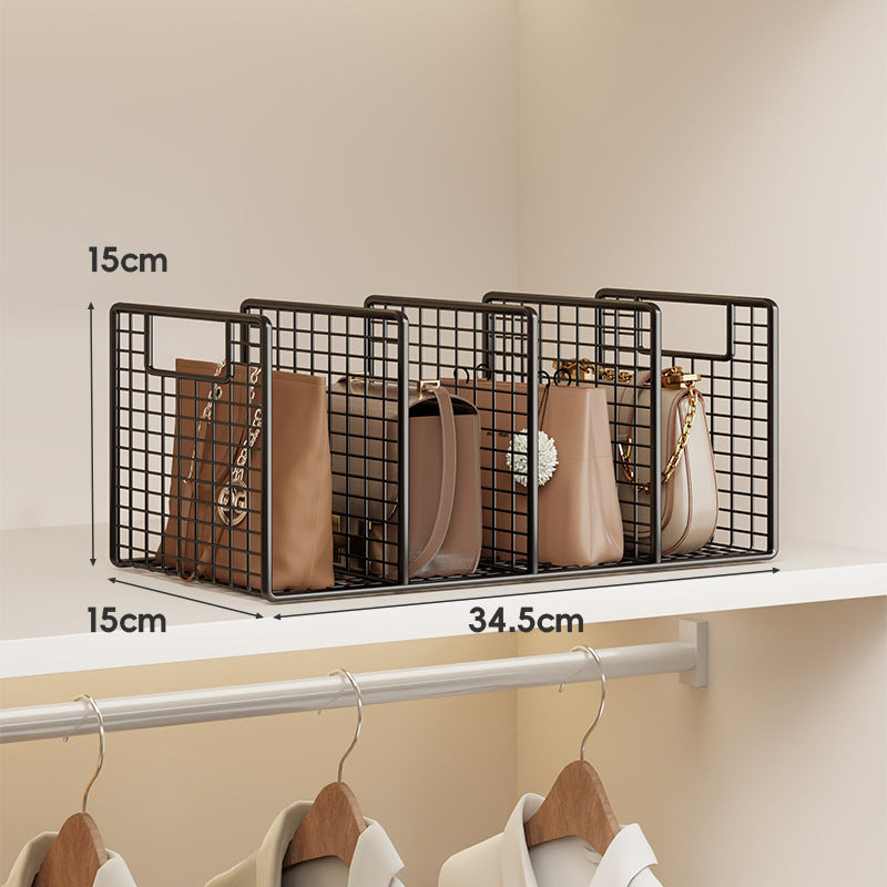 Verstellbarer Drahtgitterregal-Trenner und Handtaschen-Organizer