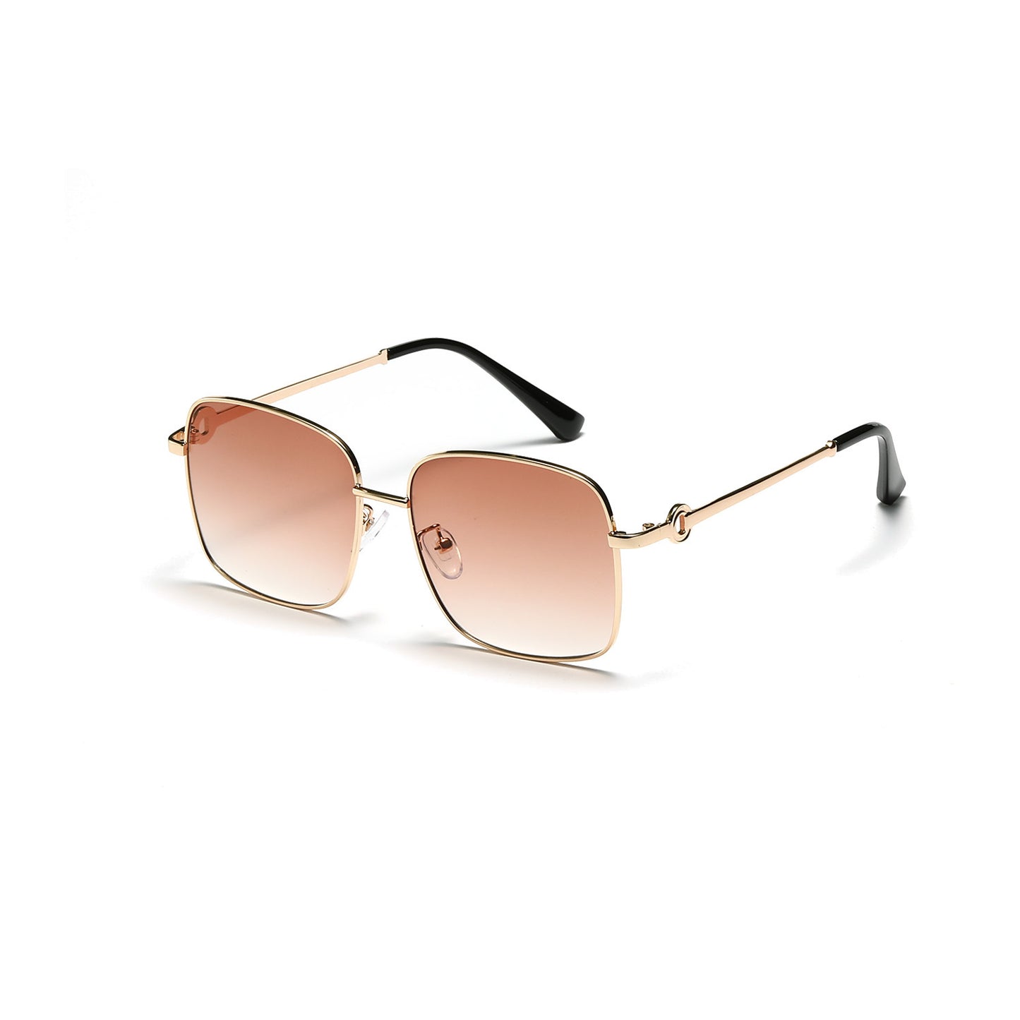 Damen elegante quadratische Sonnenbrille mit hochwertigem Metallrahmen Brehn