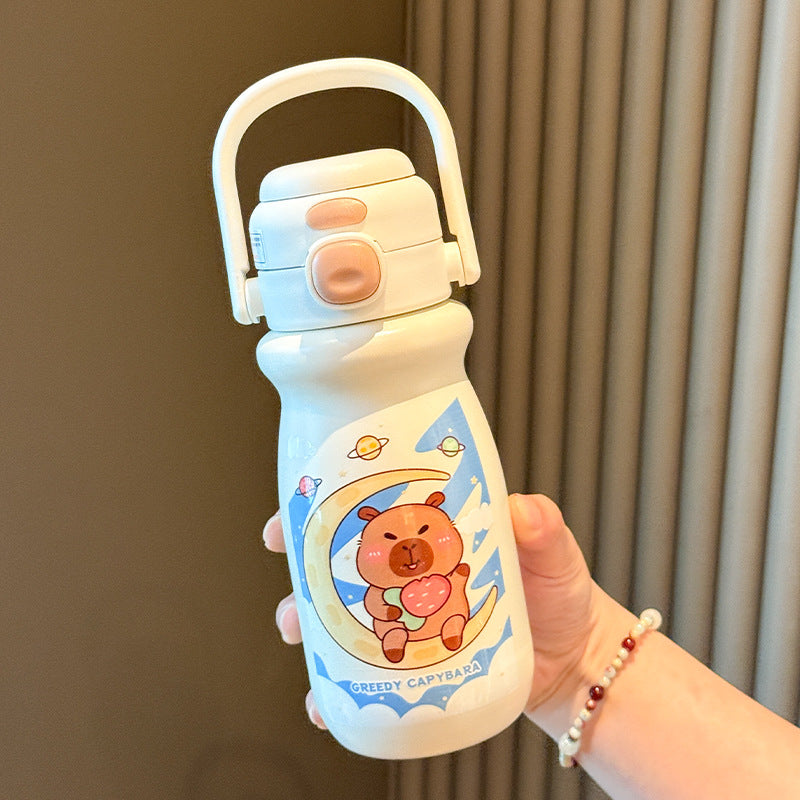 Damen Isolierte Trinkflasche mit bunt gestaltetem Tiermotiv Brehn