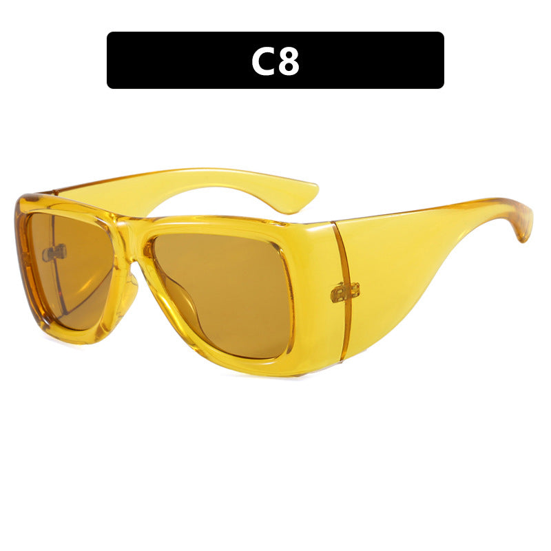 Damen trendige oversized Sonnenbrille mit markantem Schildpatt-Design Brehn
