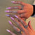 Dekoratives Press-On Nagelkunst-Set mit Stern- und Glitzerakzenten Brehn