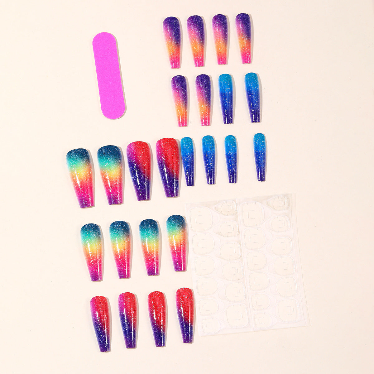 Gradient Glitter Stiletto Nagelkunst Brehn