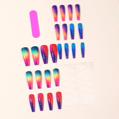 Gradient Glitter Stiletto Nagelkunst Brehn