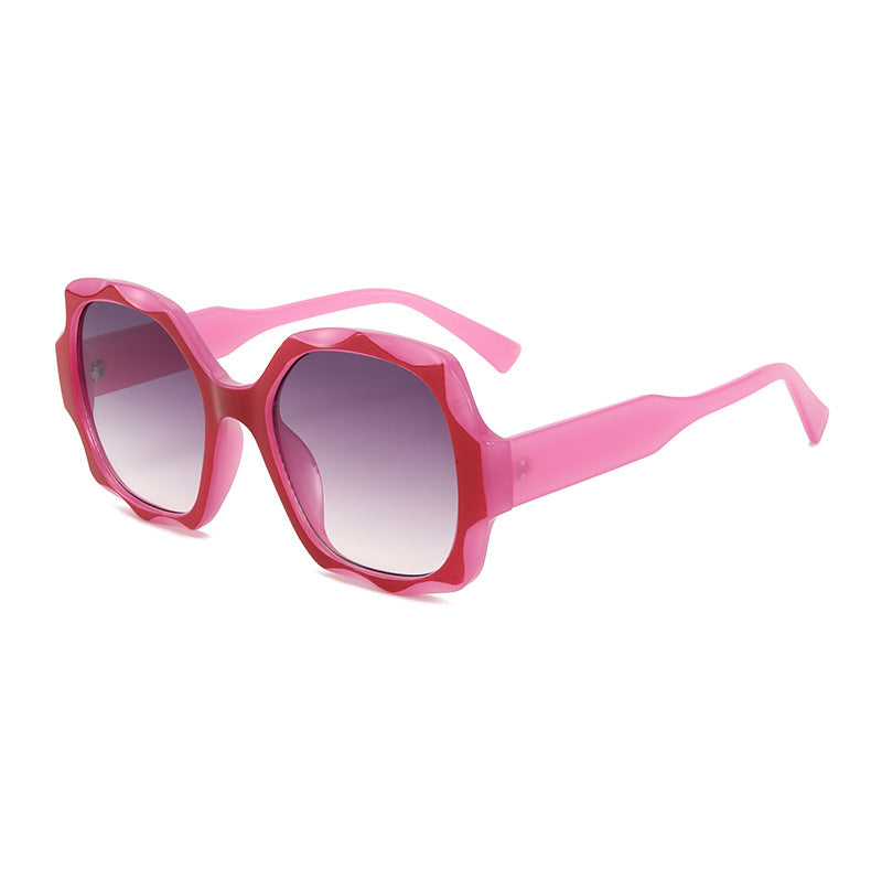 Damen Designer-Sonnenbrille mit innovativem, achteckigem Rahmen Brehn