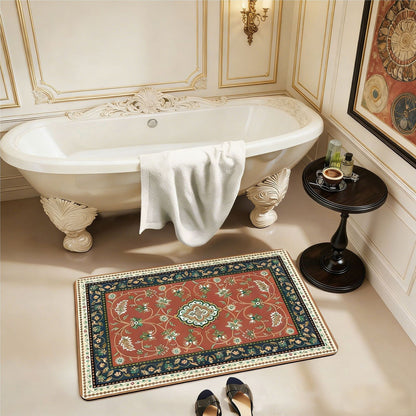 Floral-Patterned Luxury Bath Mat Brehn