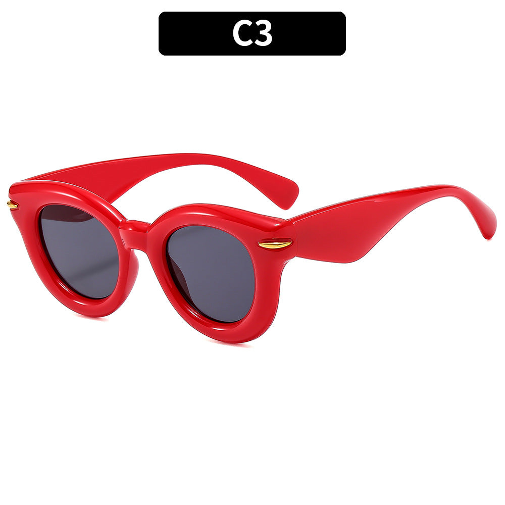 Retro-inspirierte übergroße Cat-Eye Sonnenbrille