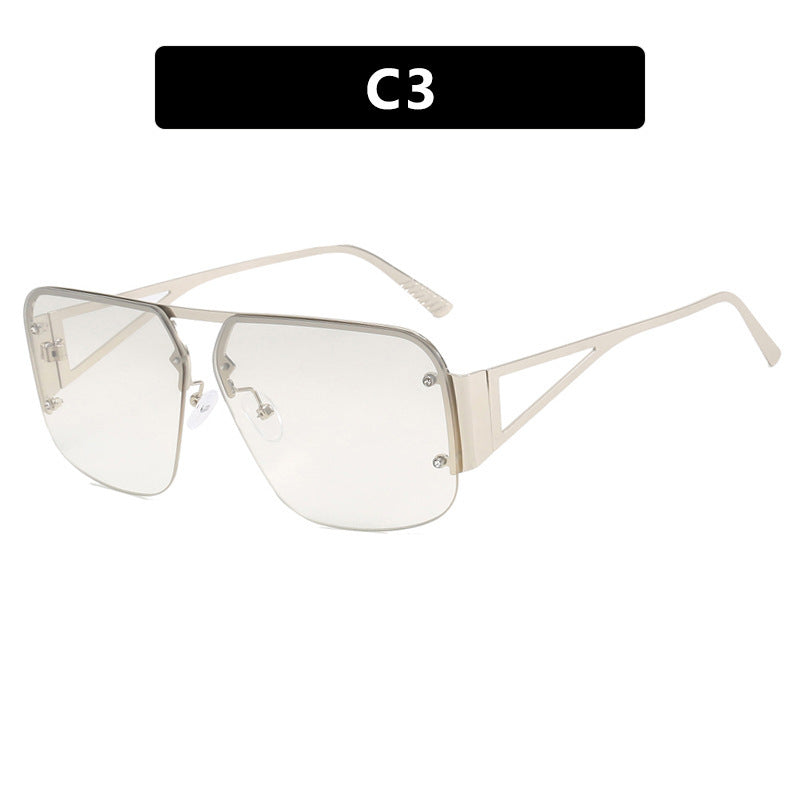 Damen Futuristische Sonnenbrille mit eckigem Rahmen und verspiegelten Gläsern Brehn