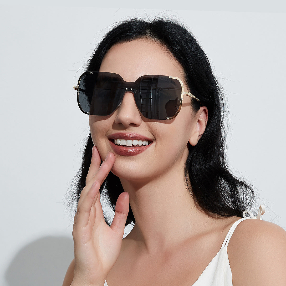 Damen große modische Sonnenschutzbrille Brehn