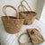 Handgefertigte Strohtasche mit Buntem Zitronendesign Brehn