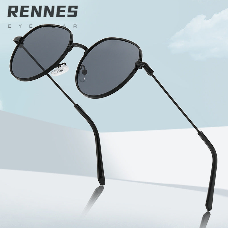 Damen Stilvolle runde Designermode Sonnenbrille Brehn