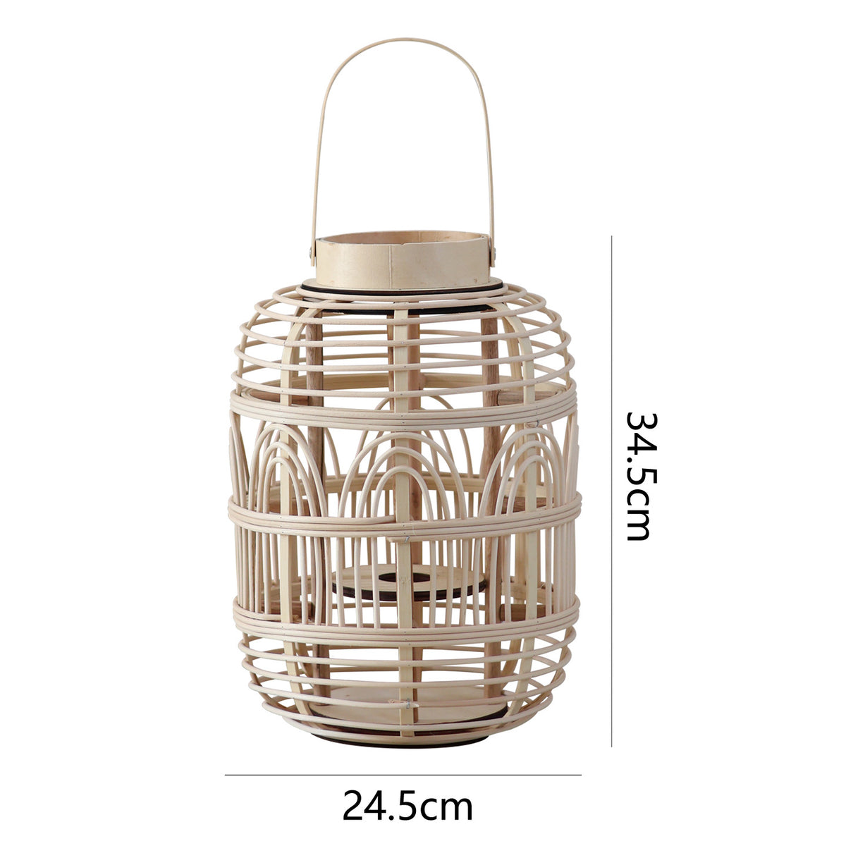 Dekorative Rattan-Laterne Brehn