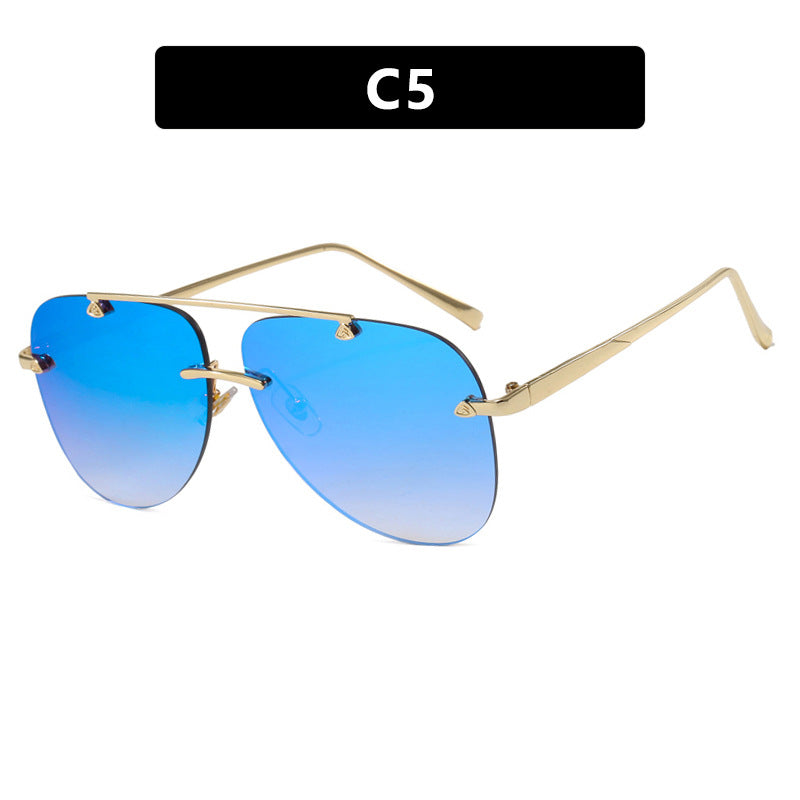 Damen elegante Piloten-Sonnenbrille mit UV-Schutz und reflektierenden Gläsern Brehn