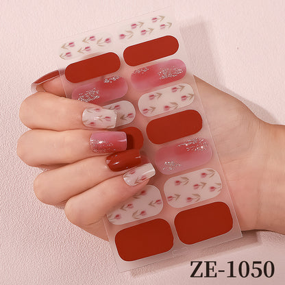 Blumen Design Nagelkunst Wraps