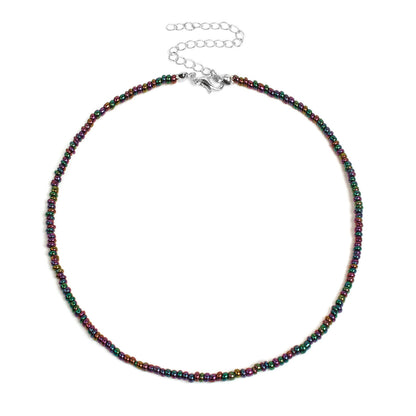 Buntes Perlen-Choker-Halsband Brehn