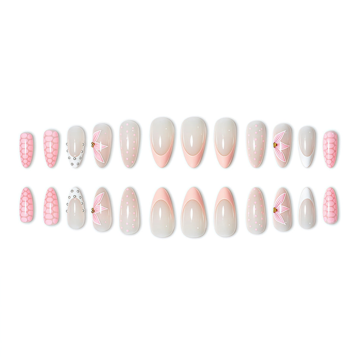 Elegante Blumenmuster Nagelwickel Brehn
