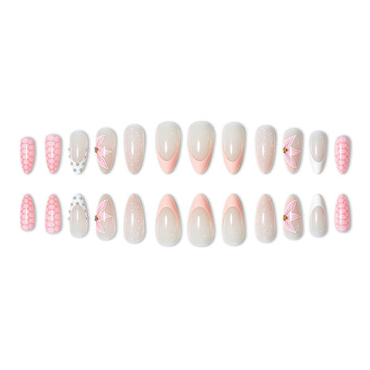 Elegante Blumenmuster Nagelwickel Brehn
