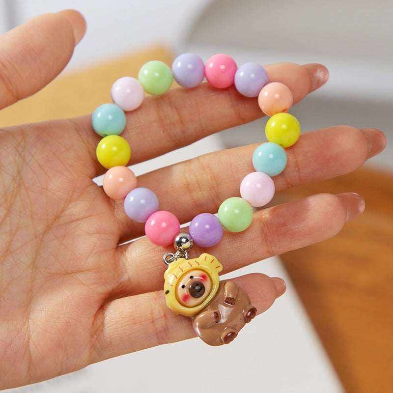 Buntes Kinderarmband mit Bearbeitetem Anhänger Brehn