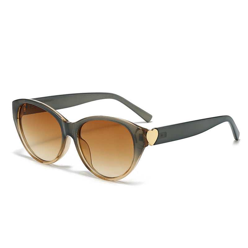 Damen Cat-Eye Sonnenbrille mit Herzmotiv Brehn