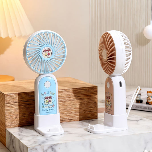 Damen Tragbarer USB-Handventilator mit niedlichem Motiv Brehn