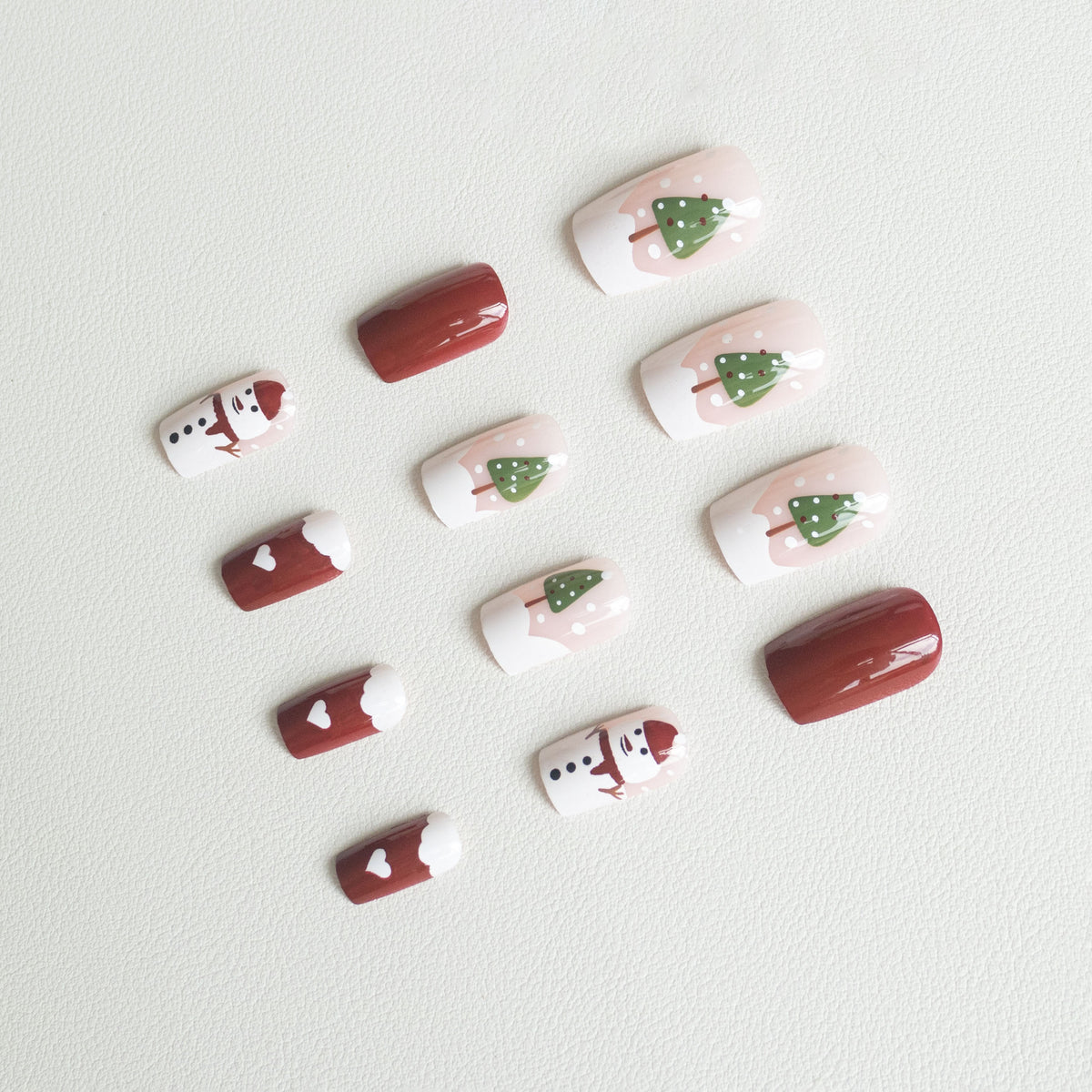 Kreative Feiertagsmotiv-Nagelkunst