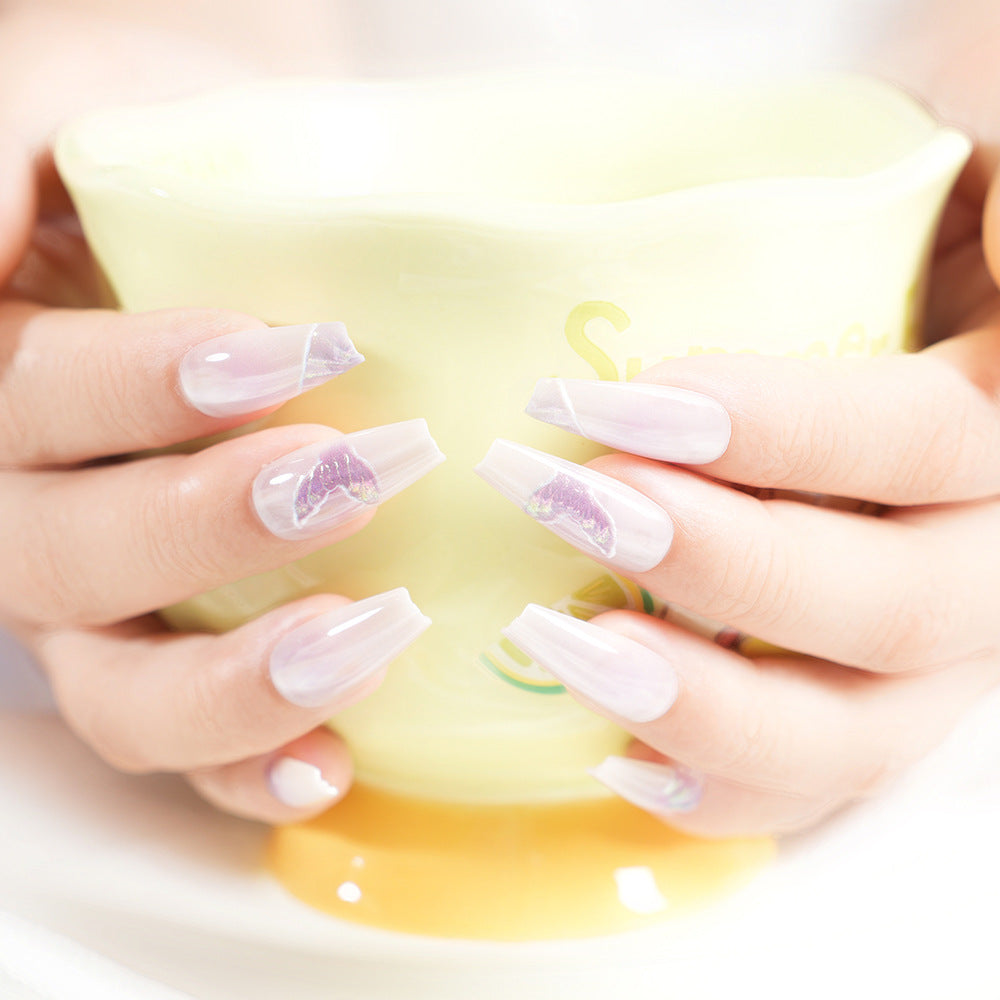 Künstlerisches Schmetterlingsdesign Press-On Nagelset Brehn
