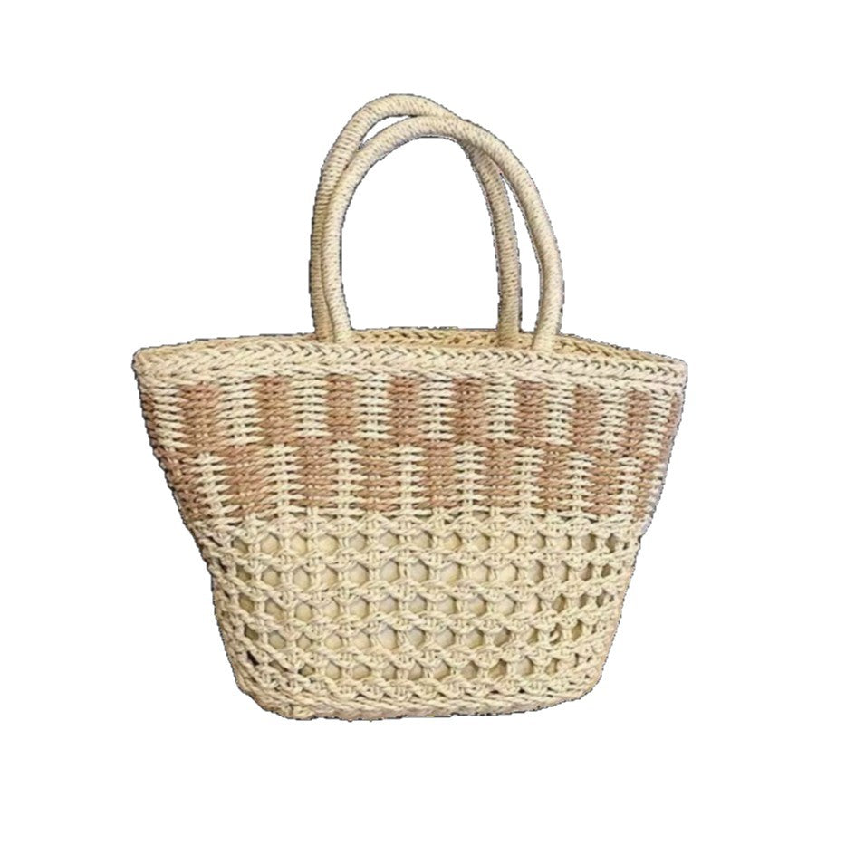 Handtasche Aus Geflochtenem Naturmaterial mit Luftiger Struktur Brehn