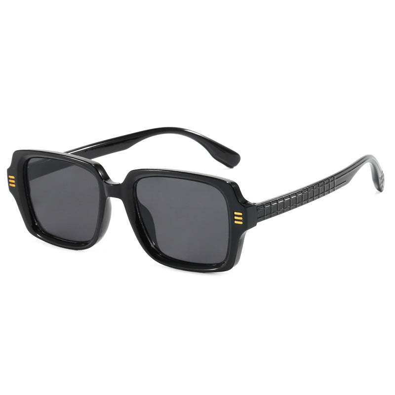 Damen modische quadratische Sonnenbrille mit strukturiertem Rahmen Brehn