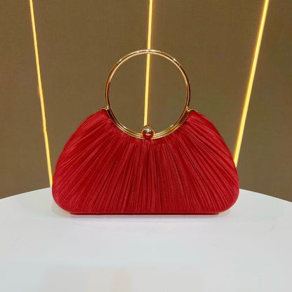 Faltbare Abendhandtasche mit Metallring