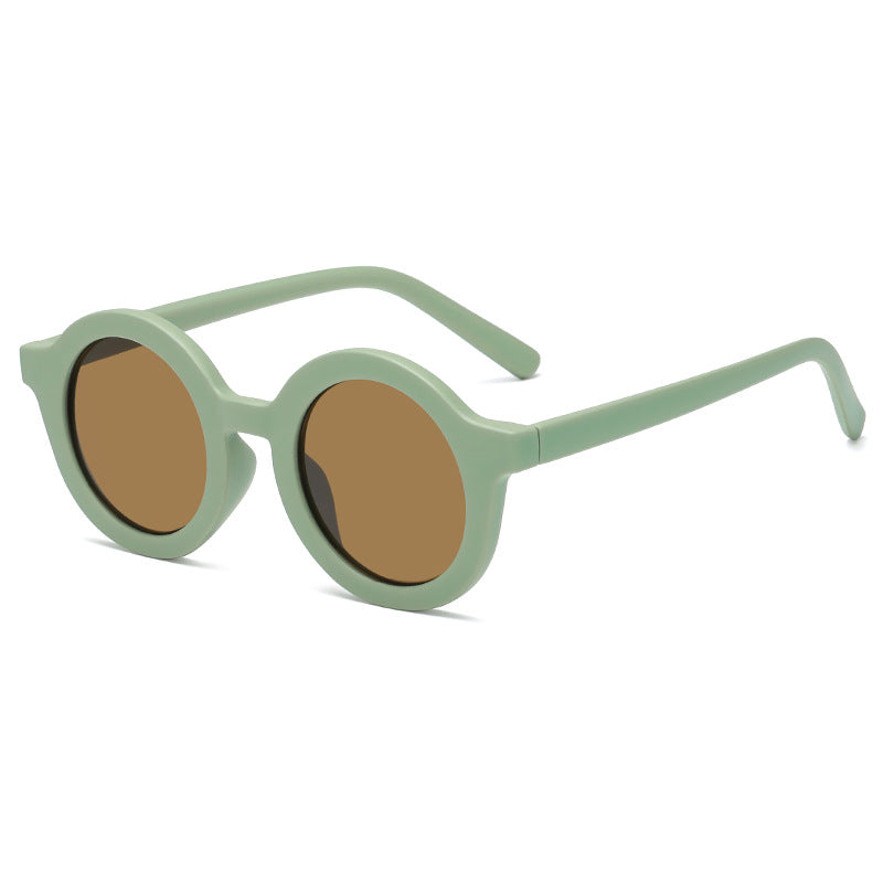 Damen stylische runde Sonnenbrille mit modernem Kunststoffrahmen Brehn