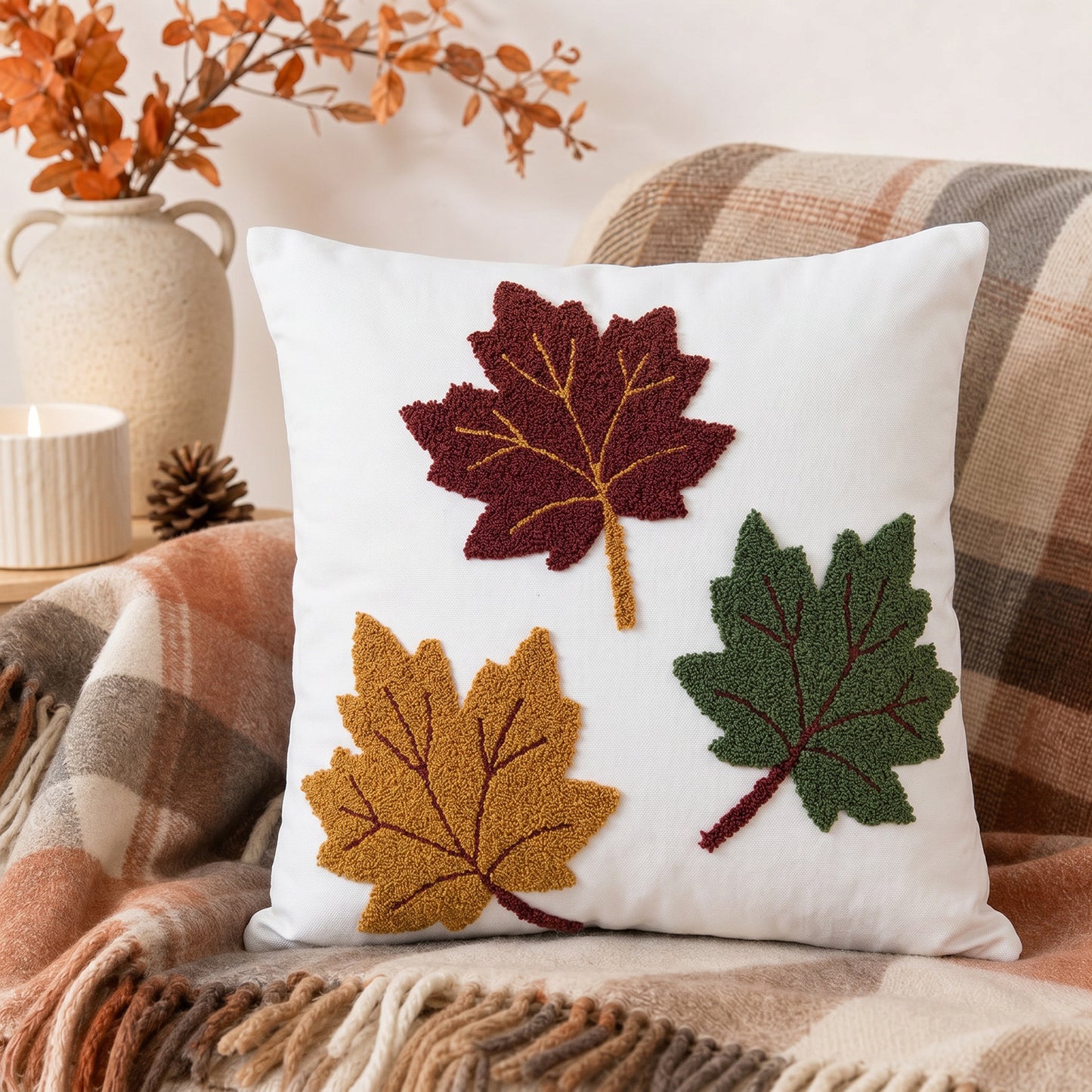 Blattmuster Textur Kissen