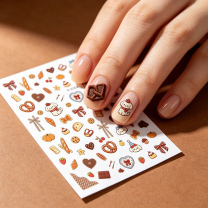 Herbst-Themen Nagelkunst Aufkleber