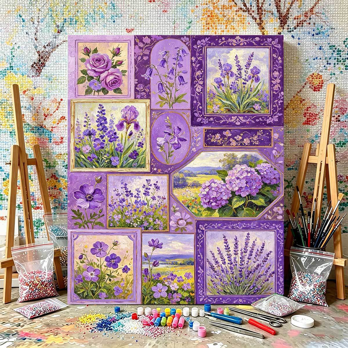 DIY Blumen-Themen Malen nach Zahlen Set Brehn