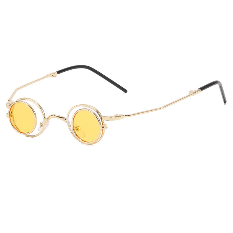Damen Modische runde Sonnenbrille mit elegantem Metallrahmen Brehn