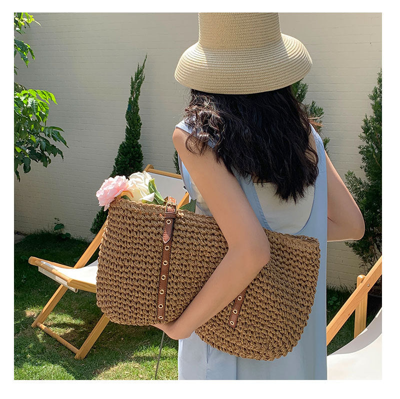 Damen Modische Handtasche mit modernem Flechtdesign Brehn