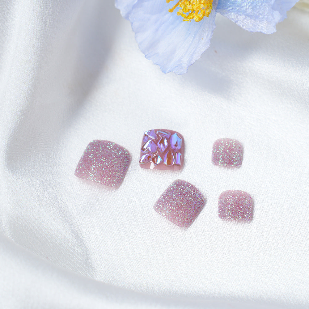 Glitzerndes Strass Press-On Nail Set Brehn
