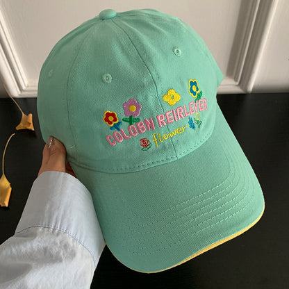 Damen Floral Gestickte Verstellbare Kappe Brehn