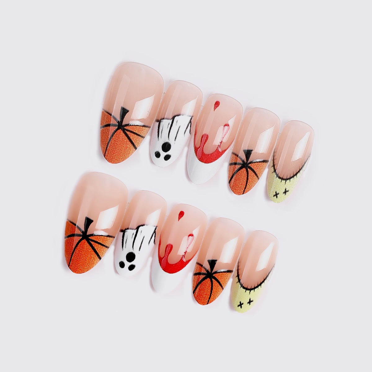 Kreatives Kunstnagelset mit Basketball-Design Brehn