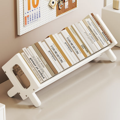 Abgewinkelter Bambus-Desktop-Buch- und Zeitschriftenständer mit rutschfesten Stäben