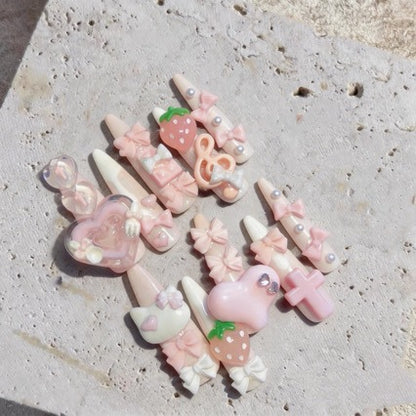 3D Dekorative Druck-Nägel Kunst Set