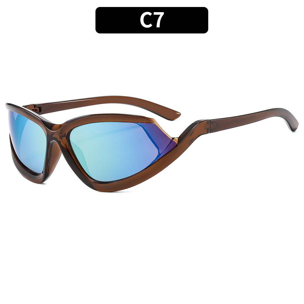 Sportliche Katzenaugen-Sonnenbrille