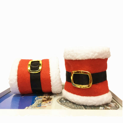 Lustige Weihnachtskappe mit Plüschrand
