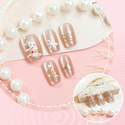 Künstlerischer Press-On Nagelkunst Set Brehn