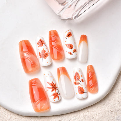 Herbst-Themen Press-On Nagelkunst Set Brehn