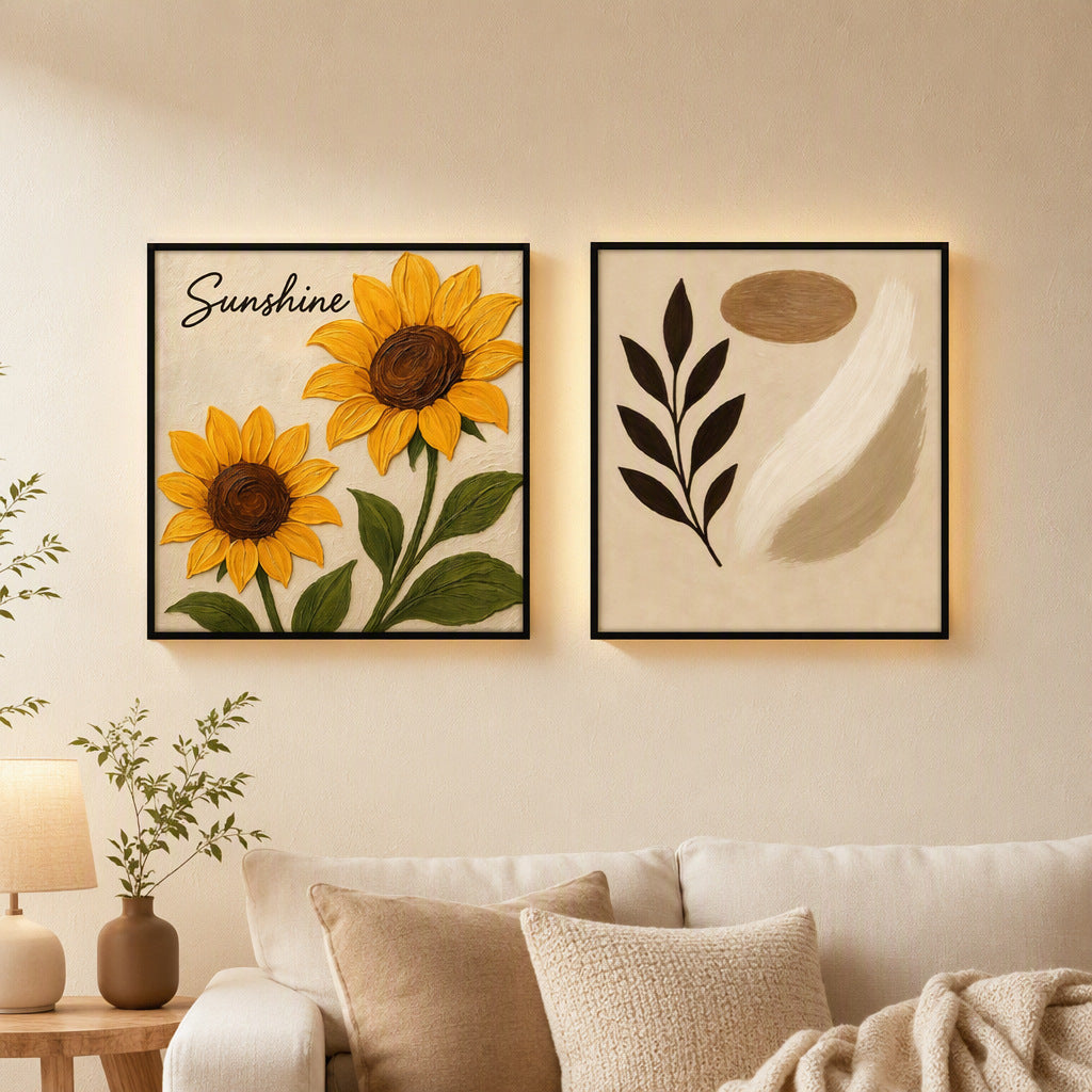 Inspirierende Sonnenblumen Wanddekoration