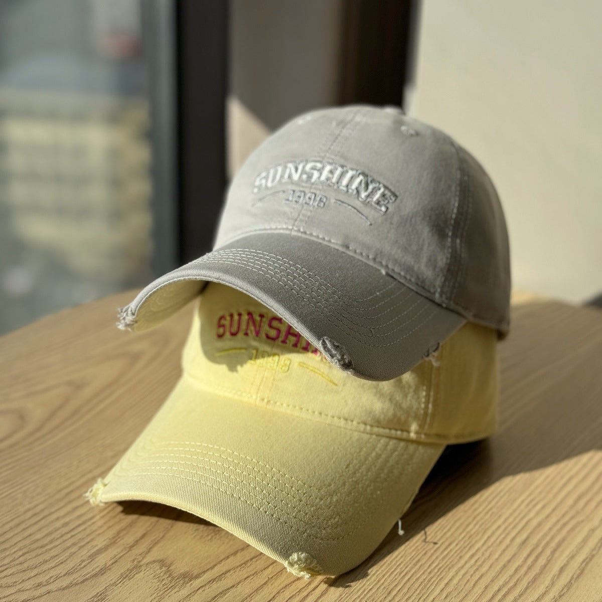 Damen Casual Zerrissene Baseballmütze Brehn