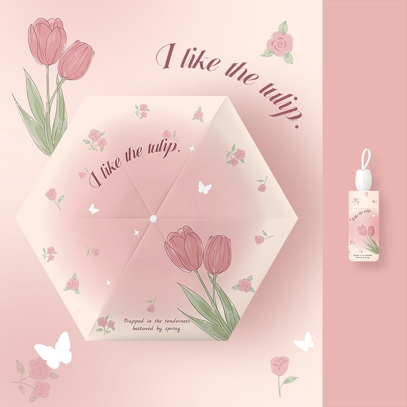 Damen Faltregenschirm mit verspieltem Blumendesign Brehn