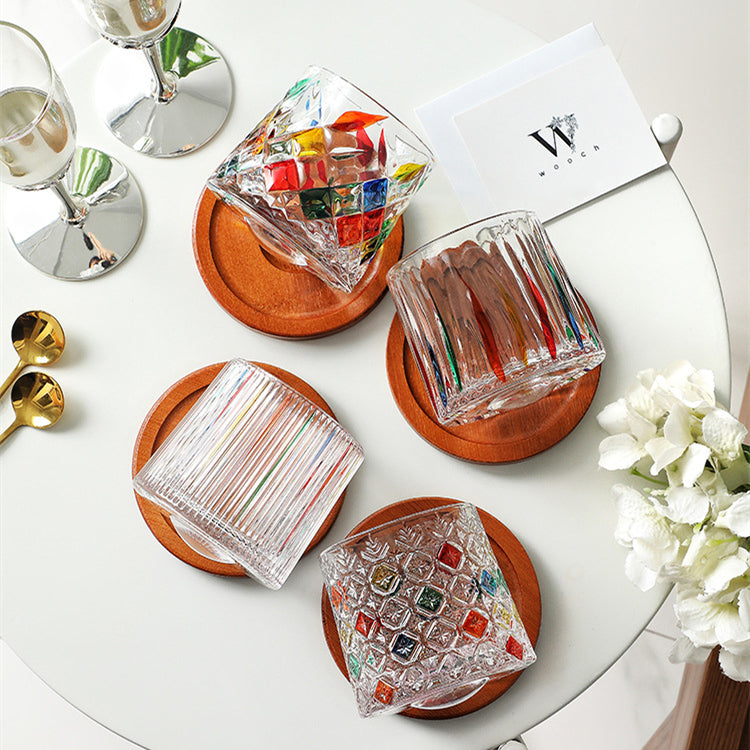 Rotierendes Multi-Color-Glas für Whiskey mit Geschenkbox | Brehn