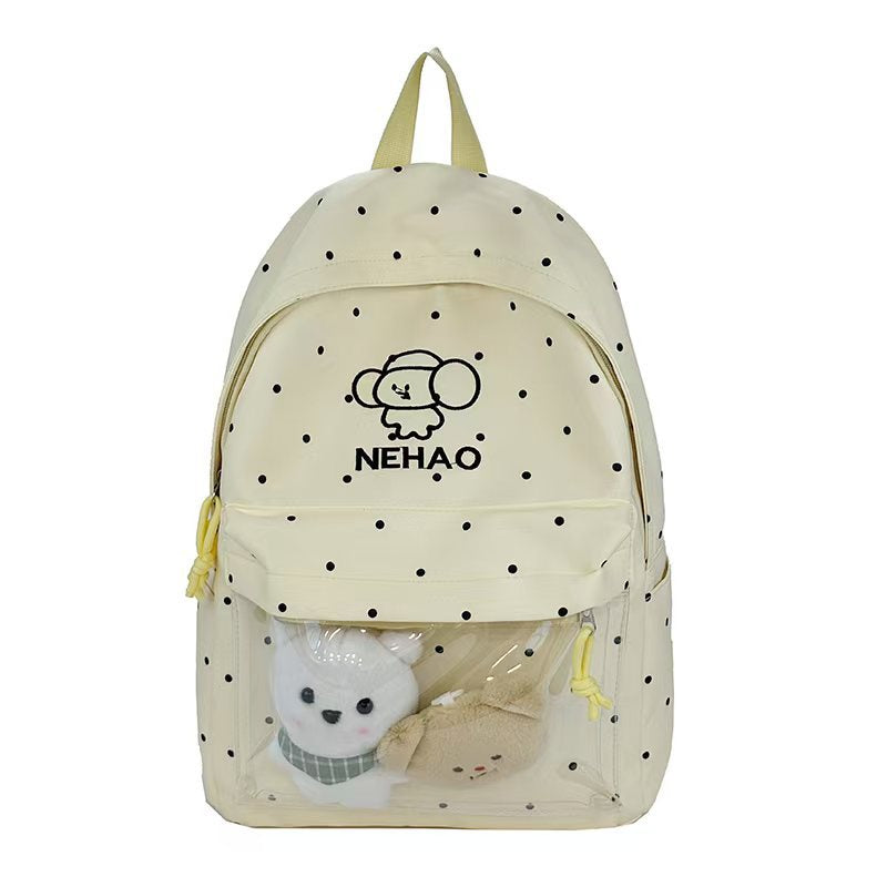 Transparenter Front-Punktedruck-Rucksack Brehn