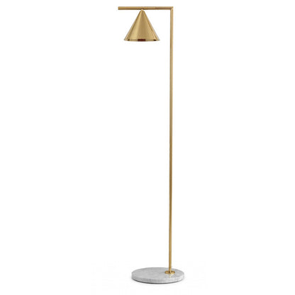 Künstlerische Stehlampe mit schickem Kegelschirm