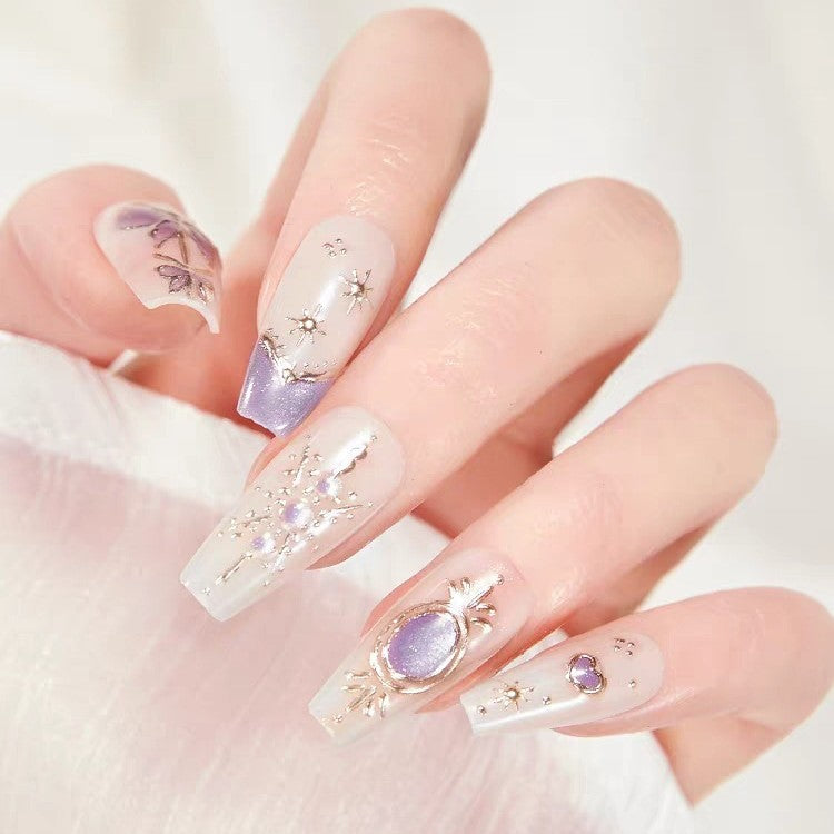 Künstlerische Press-On Nagelkunst Extensions Brehn